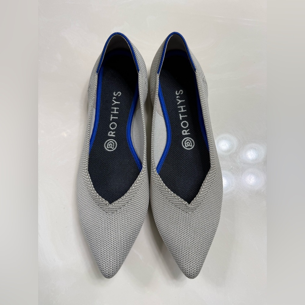 Rothy's The Point Flax Birdseye Flats Size 8.5 NEW